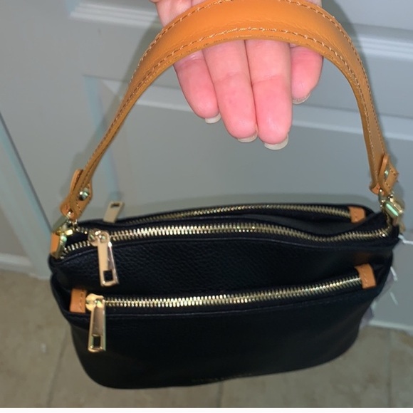 Divina Firenze black pebbled leather bag made in Italy excellent condition - Picture 11 of 11